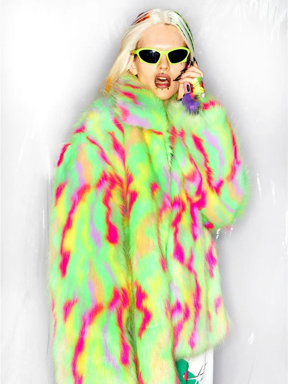 Street Loose Faux Fur Coat & Hat【s0000000233】