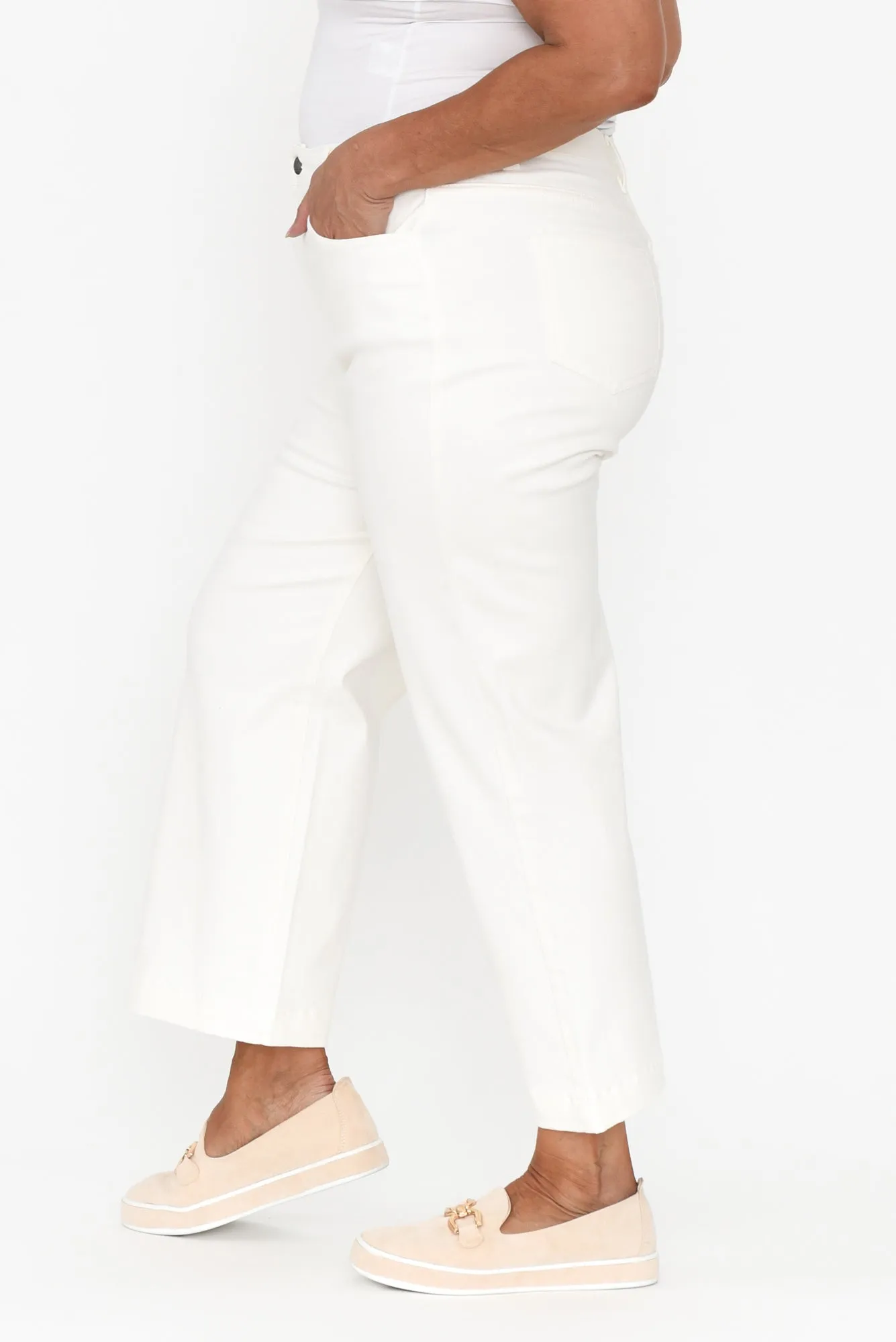 Winnie White Wide Leg Jeans