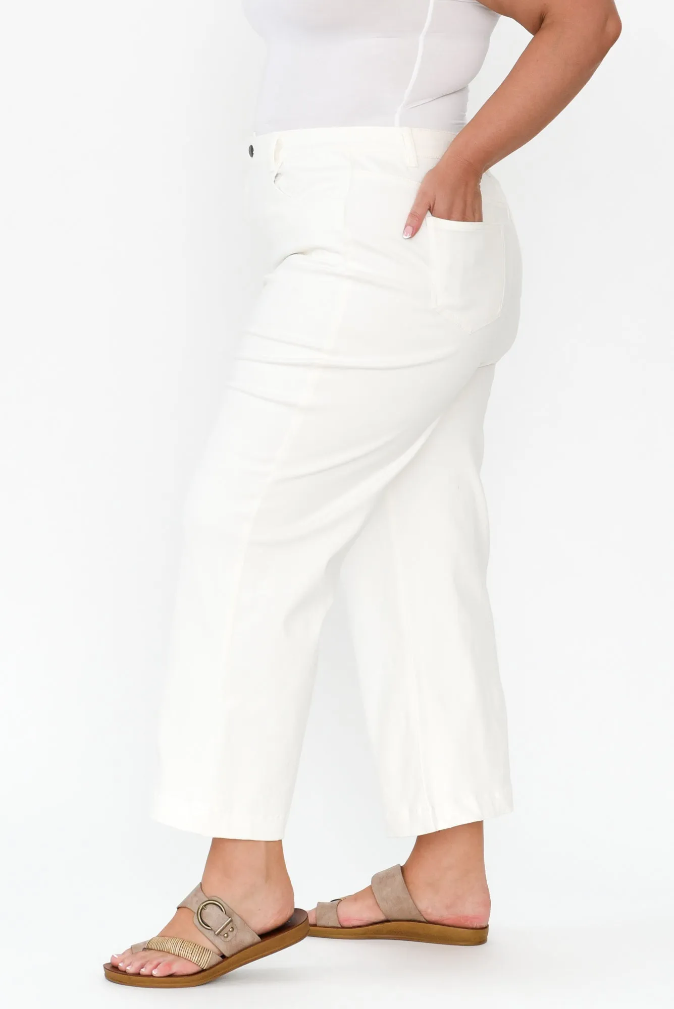 Winnie White Wide Leg Jeans